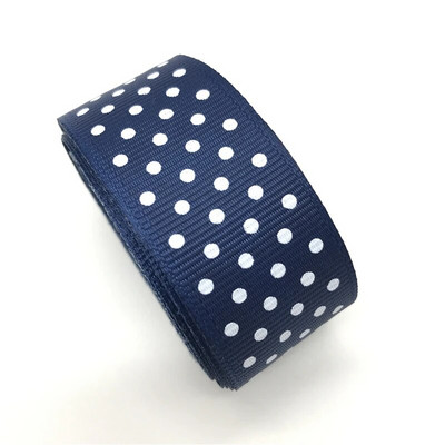 5 jardi 1-tolline 25 mm Grosgrain lindiga trükkimine täpiline juustele vibupeoks Jõulupulmakaunistus DIY kingituste pakkimine