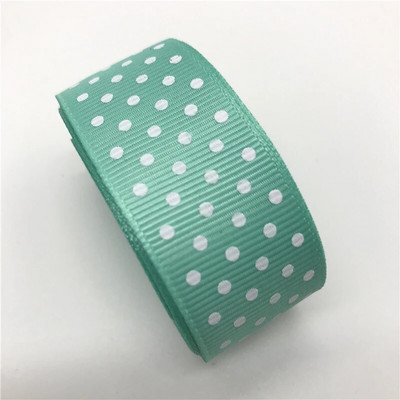 5 jardi 1-tolline 25 mm Grosgrain lindiga trükkimine täpiline juustele vibupeoks Jõulupulmakaunistus DIY kingituste pakkimine