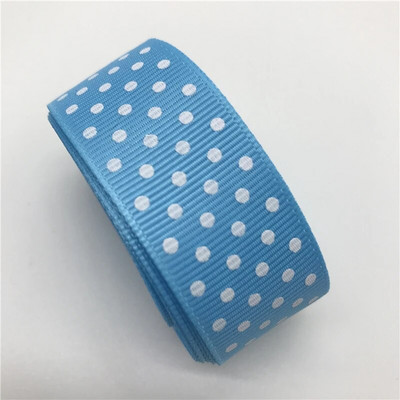 5 jardi 1-tolline 25 mm Grosgrain lindiga trükkimine täpiline juustele vibupeoks Jõulupulmakaunistus DIY kingituste pakkimine