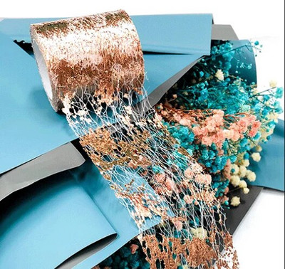 (10 γιάρδες/ρολό) 60 χιλιοστά Γυαλιστερή κορδέλα χριστουγεννιάτικου δώρου Συσκευασία αναδιπλούμενης γραμμής Edge Crafts Χριστουγεννιάτικη διακόσμηση γάμου