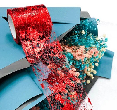 (10 γιάρδες/ρολό) 60 χιλιοστά Γυαλιστερή κορδέλα χριστουγεννιάτικου δώρου Συσκευασία αναδιπλούμενης γραμμής Edge Crafts Χριστουγεννιάτικη διακόσμηση γάμου