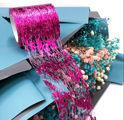 (10 γιάρδες/ρολό) 60 χιλιοστά Γυαλιστερή κορδέλα χριστουγεννιάτικου δώρου Συσκευασία αναδιπλούμενης γραμμής Edge Crafts Χριστουγεννιάτικη διακόσμηση γάμου