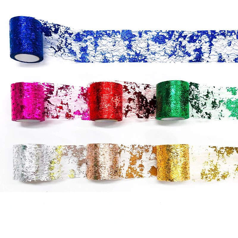 (10 γιάρδες/ρολό) 60 χιλιοστά Γυαλιστερή κορδέλα χριστουγεννιάτικου δώρου Συσκευασία αναδιπλούμενης γραμμής Edge Crafts Χριστουγεννιάτικη διακόσμηση γάμου