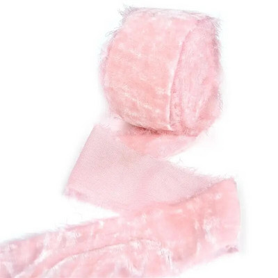 Βελούδινη κορδέλα πάχυνσης 3 υάρδων/ρολό Χειροποίητες κορδέλες με ξεφτισμένες άκρες Χριστουγεννιάτικο μπουκέτο δώρο Συσκευασία Διακοσμήσεις DIY Craft