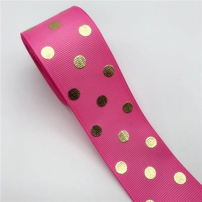 5 jardi 38 mm Grosgrain lint Kuumstantsitud täppidega lint DIY juuksepael Käsitsi valmistatud käsitöö pulmadeks jõulukaunistuseks