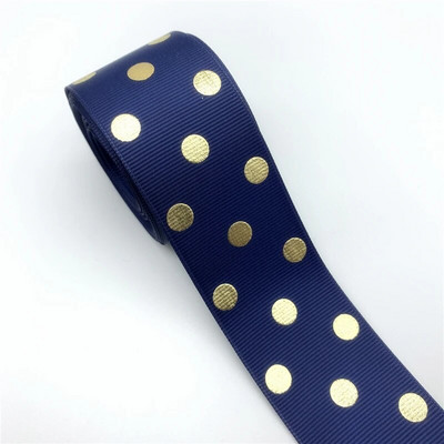 5 jardi 38 mm Grosgrain lint Kuumstantsitud täppidega lint DIY juuksepael Käsitsi valmistatud käsitöö pulmadeks jõulukaunistuseks