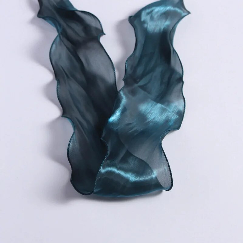 1/5/10 Yards of Magic Gyöngyös, könnyű szegélyfonal, barkácsolás, kézzel készített hajkiegészítő szalag masni sellő hullámos szegélyű halfarkú fonalszalag