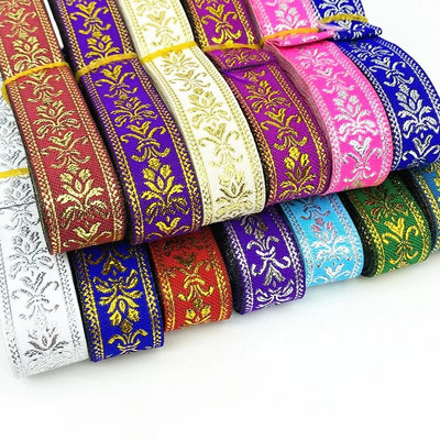 7 yard 20 mm 25 mm arany színű ezüst színű vintage etnikai hímzés szalag Boho csipke díszítés barkács ruhatáska hímzett szövet