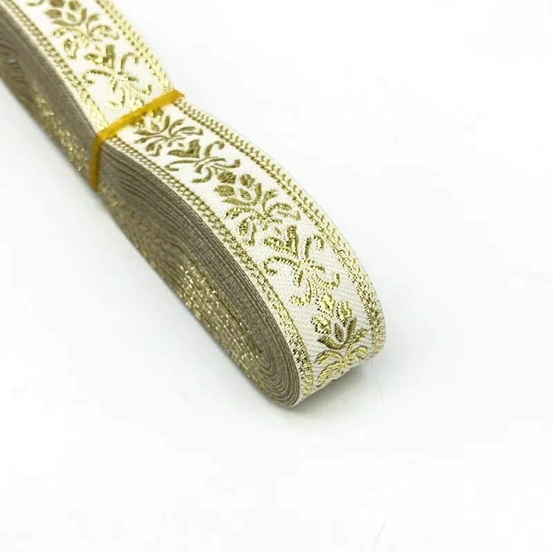 7 yard 20 mm 25 mm arany színű ezüst színű vintage etnikai hímzés szalag Boho csipke díszítés barkács ruhatáska hímzett szövet
