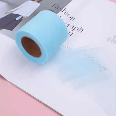 6 cm * 25 jardi / rullītis DIY Craft Soild Tille audums Dāvanu bantīšu iepakojums Lente Big Bow Lentes Kakls Floret Till Lentes Roll Vairumtirdzniecība