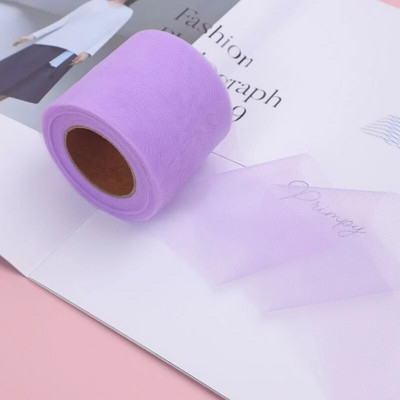 6 cm * 25 jardi / rullītis DIY Craft Soild Tille audums Dāvanu bantīšu iepakojums Lente Big Bow Lentes Kakls Floret Till Lentes Roll Vairumtirdzniecība