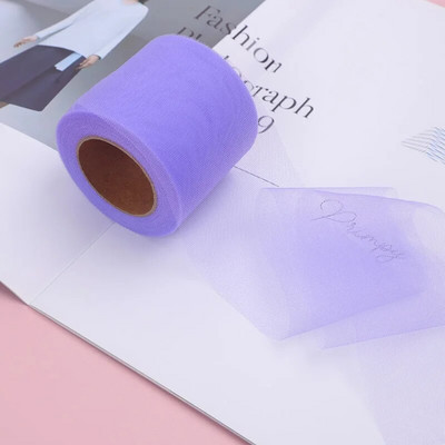 6 cm * 25 jardi / rullītis DIY Craft Soild Tille audums Dāvanu bantīšu iepakojums Lente Big Bow Lentes Kakls Floret Till Lentes Roll Vairumtirdzniecība