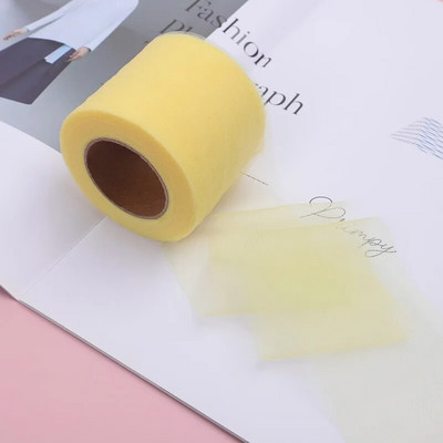 6 cm * 25 jardi / rullītis DIY Craft Soild Tille audums Dāvanu bantīšu iepakojums Lente Big Bow Lentes Kakls Floret Till Lentes Roll Vairumtirdzniecība