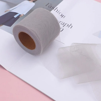 6 cm * 25 jardi / rullītis DIY Craft Soild Tille audums Dāvanu bantīšu iepakojums Lente Big Bow Lentes Kakls Floret Till Lentes Roll Vairumtirdzniecība