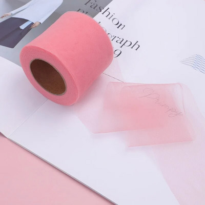 6 cm * 25 jardi / rullītis DIY Craft Soild Tille audums Dāvanu bantīšu iepakojums Lente Big Bow Lentes Kakls Floret Till Lentes Roll Vairumtirdzniecība