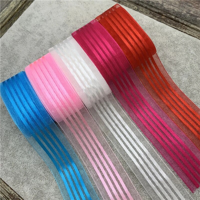 5 jardi/lote 25 mm satīna malas organzas lente priekšgala matiem kāzu Ziemassvētku dekorēšanai mežģīņu amatniecībai, DIY dāvanu komplekts