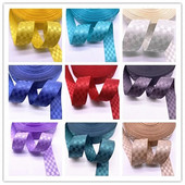 3 yardos kétoldalas négyzet alakú rácsos szalag Szatén szalagok Karácsonyi esküvői parti dekoráció Születésnapi ajándékcsomagoló szalagok