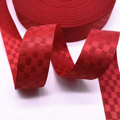3 yardos kétoldalas négyzet alakú rácsos szalag Szatén szalagok Karácsonyi esküvői parti dekoráció Születésnapi ajándékcsomagoló szalagok