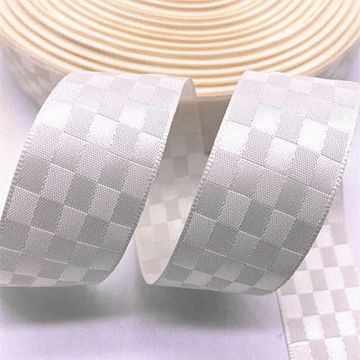 3 yardos kétoldalas négyzet alakú rácsos szalag Szatén szalagok Karácsonyi esküvői parti dekoráció Születésnapi ajándékcsomagoló szalagok