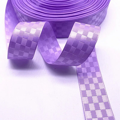 3 yardos kétoldalas négyzet alakú rácsos szalag Szatén szalagok Karácsonyi esküvői parti dekoráció Születésnapi ajándékcsomagoló szalagok