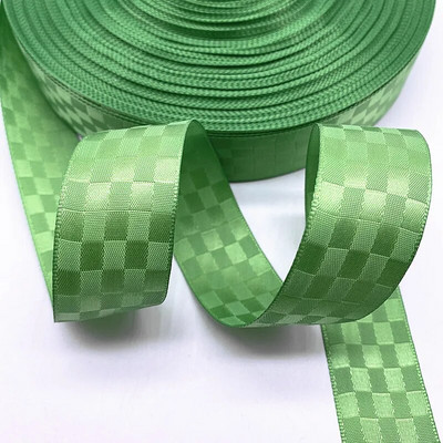 3 yardos kétoldalas négyzet alakú rácsos szalag Szatén szalagok Karácsonyi esküvői parti dekoráció Születésnapi ajándékcsomagoló szalagok