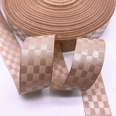 3 yardos kétoldalas négyzet alakú rácsos szalag Szatén szalagok Karácsonyi esküvői parti dekoráció Születésnapi ajándékcsomagoló szalagok
