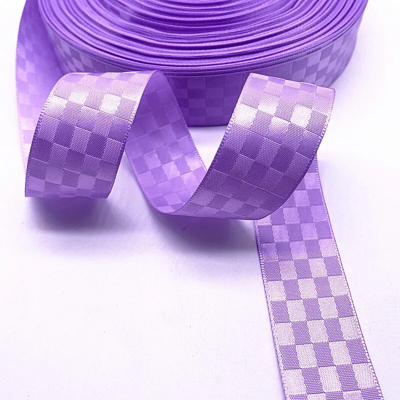 3 yardos kétoldalas négyzet alakú rácsos szalag Szatén szalagok Karácsonyi esküvői parti dekoráció Születésnapi ajándékcsomagoló szalagok