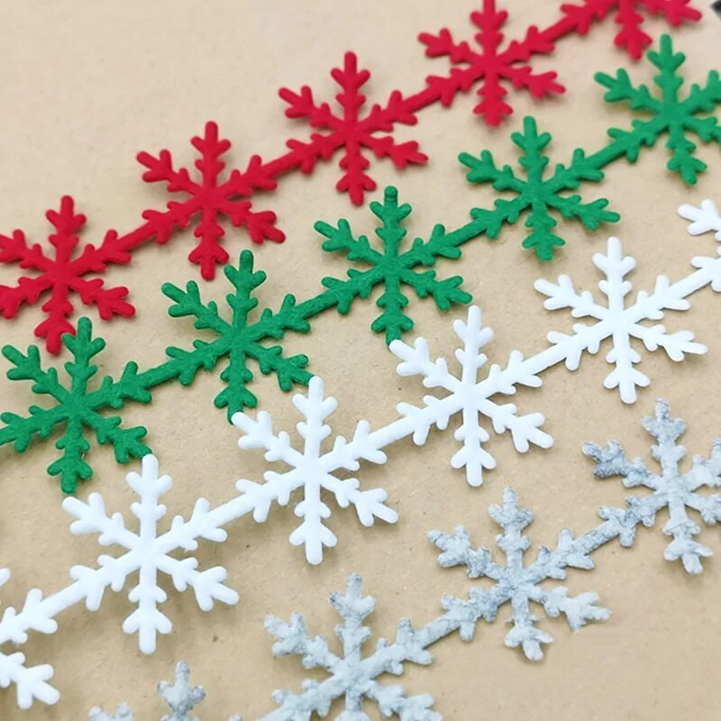 5M „pasidaryk pats“ kalėdinė juostelė, neaustinė snaigės dekoravimo juosta, reljefinė juostelė dovanų dėžutės pakavimo juostelė festivalio dekoracija