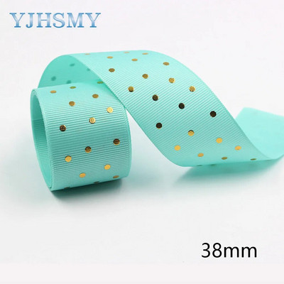 L-20609-523 1-1/2” karstā zelta punktu apdrukas lente, 5 jardi, ar rokām darināti matu aksesuāri Materiāls, bantīšu rotājumi