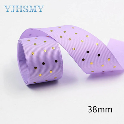 L-20609-523 1-1/2” karstā zelta punktu apdrukas lente, 5 jardi, ar rokām darināti matu aksesuāri Materiāls, bantīšu rotājumi