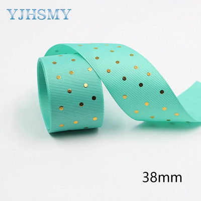 L-20609-523 1-1/2” karstā zelta punktu apdrukas lente, 5 jardi, ar rokām darināti matu aksesuāri Materiāls, bantīšu rotājumi