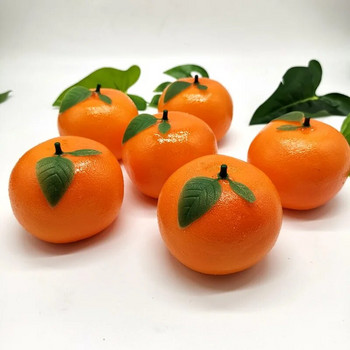 Нова симулация на портокали с листа Симулация на плодове Орнаменти от пяна Модел Домашна мода Декоративни аксесоари