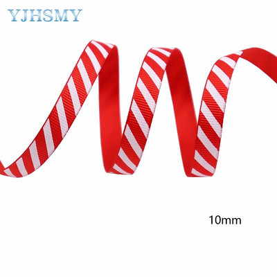 Karácsonyi Grosgrain szalag piros fehér csíkos 5 yard karácsonyi lakberendezéshez, ajándékcsomagoláshoz, masnikészítés, koszorúk, barkácsolás