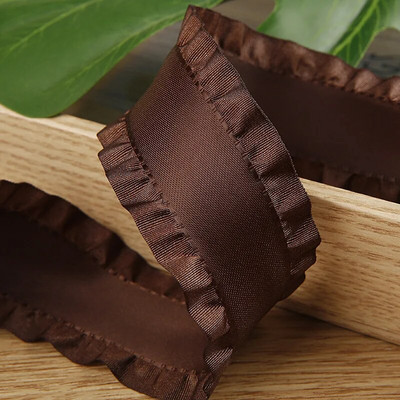 5 jardi Falbala volānveida lente Lotosa lapu lentes 7/8" 22 MM/1,5" 38 MM matu bantēm DIY Amatniecība ar rokām darināti aksesuāri M19041602