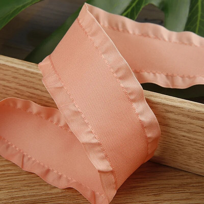 5 jardi Falbala volānveida lente Lotosa lapu lentes 7/8" 22 MM/1,5" 38 MM matu bantēm DIY Amatniecība ar rokām darināti aksesuāri M19041602