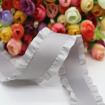 5 jardi Falbala volānveida lente Lotosa lapu lentes 7/8" 22 MM/1,5" 38 MM matu bantēm DIY Amatniecība ar rokām darināti aksesuāri M19041602