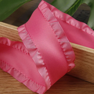 5 jardi Falbala volānveida lente Lotosa lapu lentes 7/8" 22 MM/1,5" 38 MM matu bantēm DIY Amatniecība ar rokām darināti aksesuāri M19041602