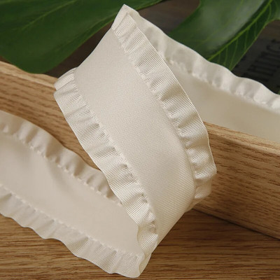 5 jardi Falbala volānveida lente Lotosa lapu lentes 7/8" 22 MM/1,5" 38 MM matu bantēm DIY Amatniecība ar rokām darināti aksesuāri M19041602