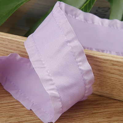 5 jardi Falbala volānveida lente Lotosa lapu lentes 7/8" 22 MM/1,5" 38 MM matu bantēm DIY Amatniecība ar rokām darināti aksesuāri M19041602