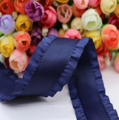 5 jardi Falbala volānveida lente Lotosa lapu lentes 7/8" 22 MM/1,5" 38 MM matu bantēm DIY Amatniecība ar rokām darināti aksesuāri M19041602