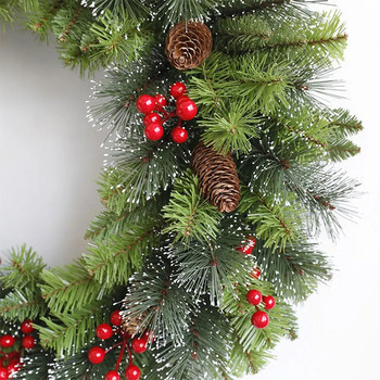 Χριστουγεννιάτικο στεφάνι Advent Τεχνητός φωτισμός Holiday Art Wreath Festival Θέμα Πολυλειτουργικό για Τζάκι Παράθυρο Πόρτας