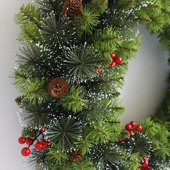Χριστουγεννιάτικο στεφάνι Advent Τεχνητός φωτισμός Holiday Art Wreath Festival Θέμα Πολυλειτουργικό για Τζάκι Παράθυρο Πόρτας