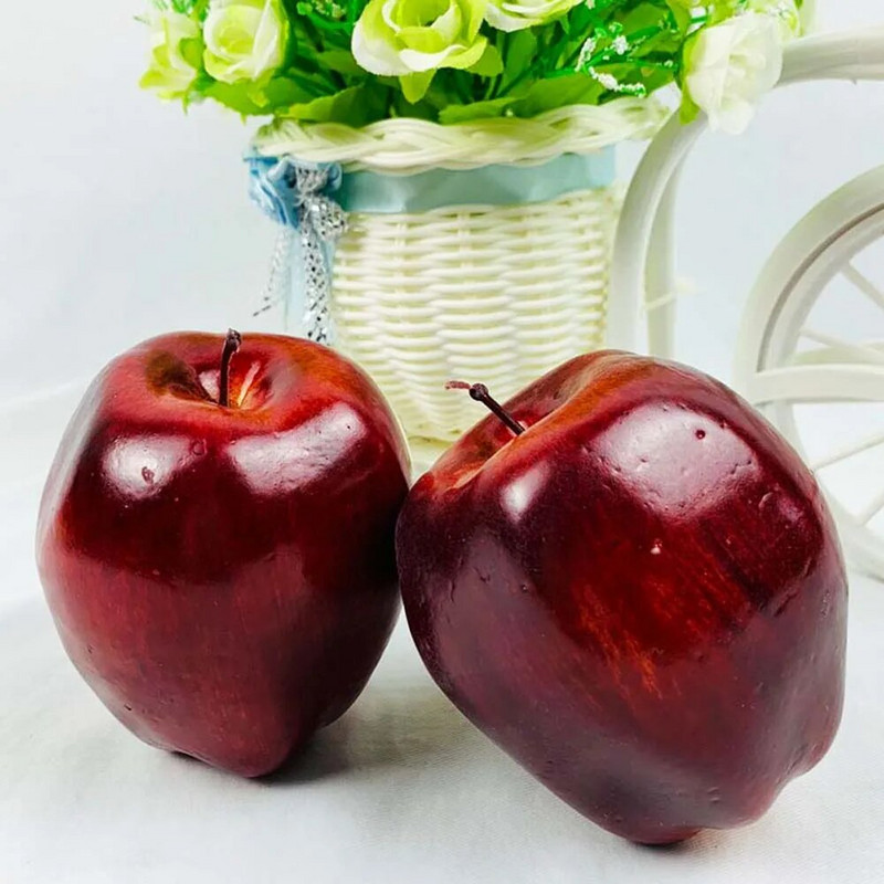 5 τεμ/σετ Χριστουγεννιάτικη προσομοίωση Διακοσμήσεις μήλων Προσομοίωση Φρούτα μήλα Τεχνητά μήλα Κουζίνα σπιτιού Navidad Πρωτοχρονιάτικη διακόσμηση