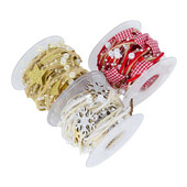 1 m/2 m Pentagrammas pērlīšu virtenes sniegpārsliņu ķēdes lente mājas kāzu dekorēšanai Ziemassvētku dāvanu iesaiņošanai Amatniecības iesaiņojuma piederumi.