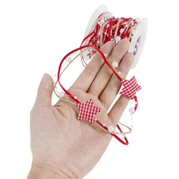 Κορδέλα με αλυσίδα 1m/2m Pentagram String Snowflake Chain για διακόσμηση γάμου σπιτιού Χριστουγεννιάτικο δώρο Συσκευασία χειροτεχνίας DIY Αξεσουάρ