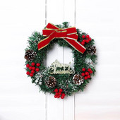 1gab 25CM Simulācija Ziemassvētku priežu skujas Priežu loka vainags Mājas Viesnīcas iepirkšanās centrs Ziemassvētku ballītes dekorēšana 81026R10