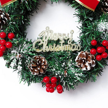 1pc 25CM Simulation Christmas Pine Needles Pine Bow Wreath Home Hotel Shopping Mall Christmas Party Decoration 81026R10