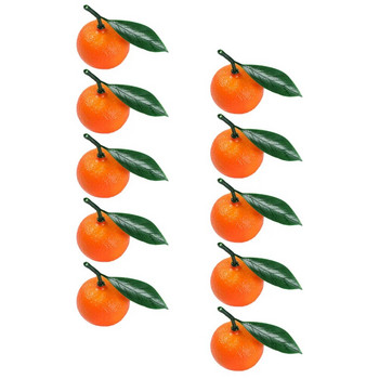 10 τμχ Προσομοιωμένα Πορτοκάλια Διακόσμηση Επιτραπέζιου Απομίμησης Μοντέλα Τεχνητών Φρούτων Faux Fake