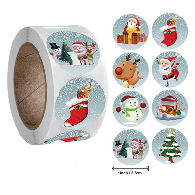 50–500 vnt Kalėdų linksmų atostogų dekoratyvinių dovanų lipniųjų lipdukų „pasidaryk pats“ sausainių rašymo serija