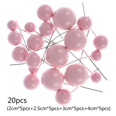 20 vnt. torto viršelis auksinis sidabrinis rutulys su gimtadieniu.